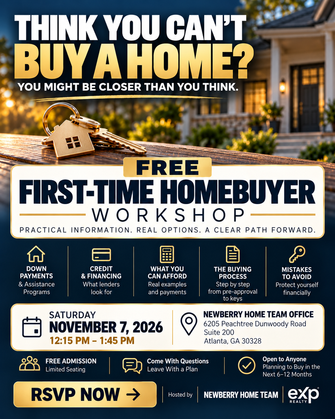Think You Can't Buy a Home? FREE First-Time Homebuyer Workshop