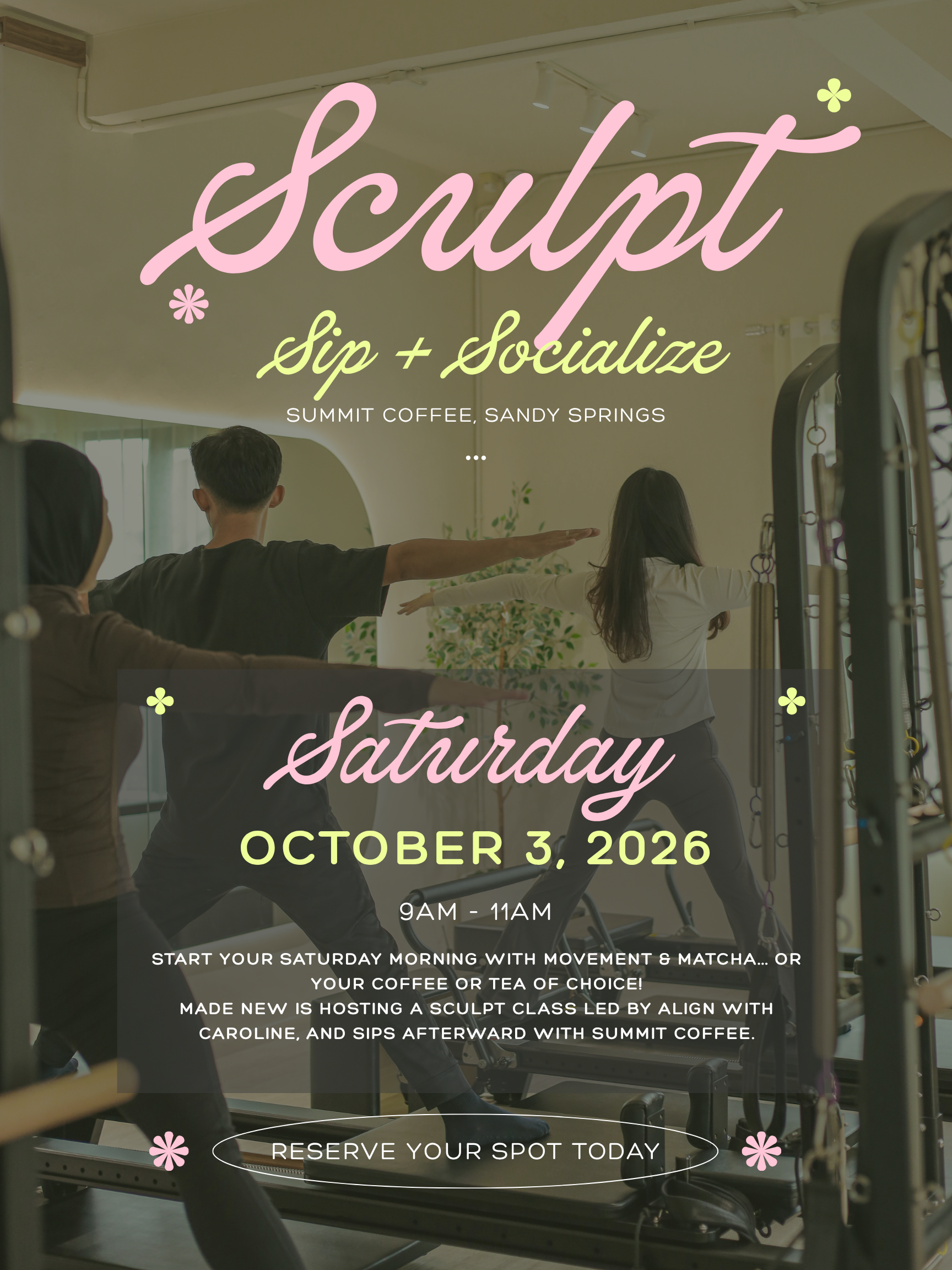 Sculpt, Sip, & Socialize at Summit Coffee